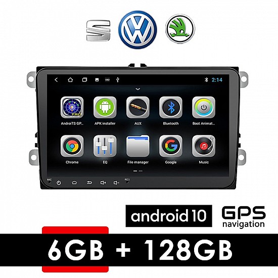 VW SKODA SEAT Android (6GB RAM + 128GB ROM) οθόνη αφής 9 GPS WI-FI (Playstore Youtube Golf V 5 6 Polo Passat Octavia Leon Volkswagen MP3 USB Radio ΟΕΜ Bluetooth ηχοσύστημα αυτοκίνητου OEM Mirrorlink) 9004A6