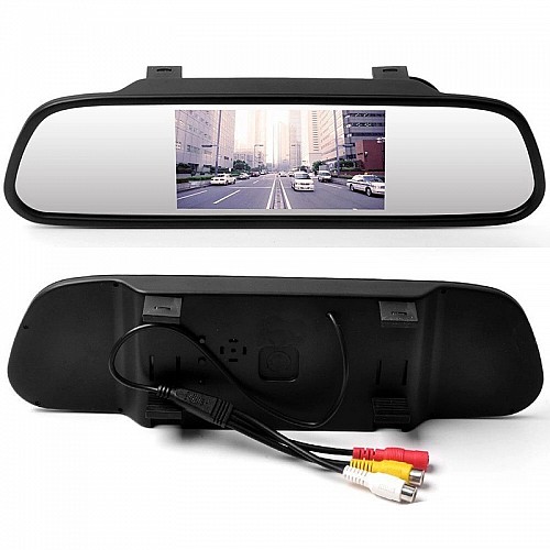 Καθρέφτης αυτοκινήτου 4.3" ιντσών (σύνδεση με κάμερα οπισθοπορείας monitor έγχρωμη TFT LCD oem video camera in) 